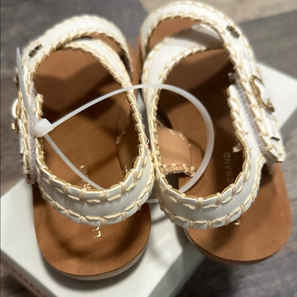 Lucky Brand Kids White and Tan Sandals
